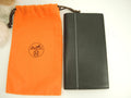 Hermès MC2 Fleming Portafoglio lungo bifold con scomparti, in pelle Vache Chamonix nera @□R