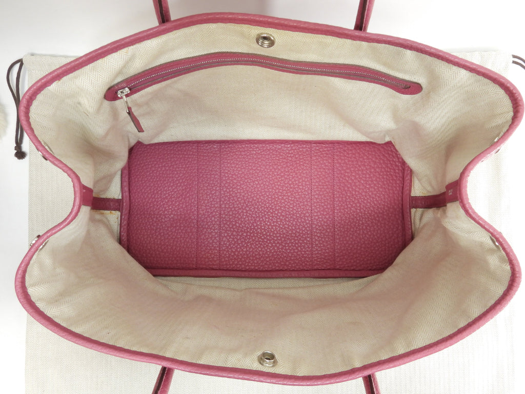 Hermès Garden Party PM in pelle Negonda Rosewood, borsa tote tracolla @□O