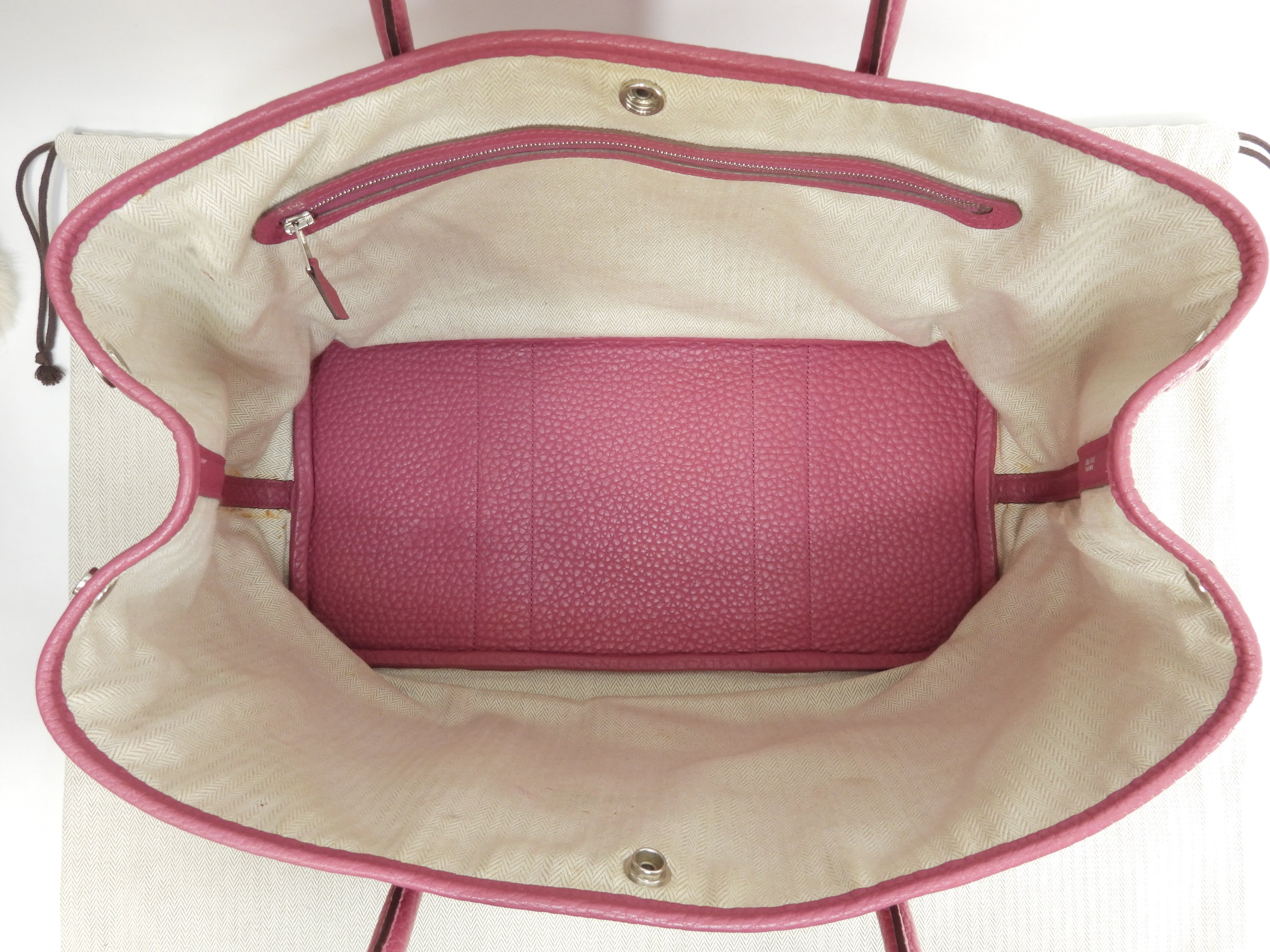 Hermès Garden Party PM in pelle Negonda Rosewood, borsa tote tracolla @□O