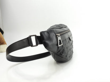 Jimmy Choo DERRY borsa a marsupio in pelle nera goffrata a stelle, ottime condizioni @THRGV9