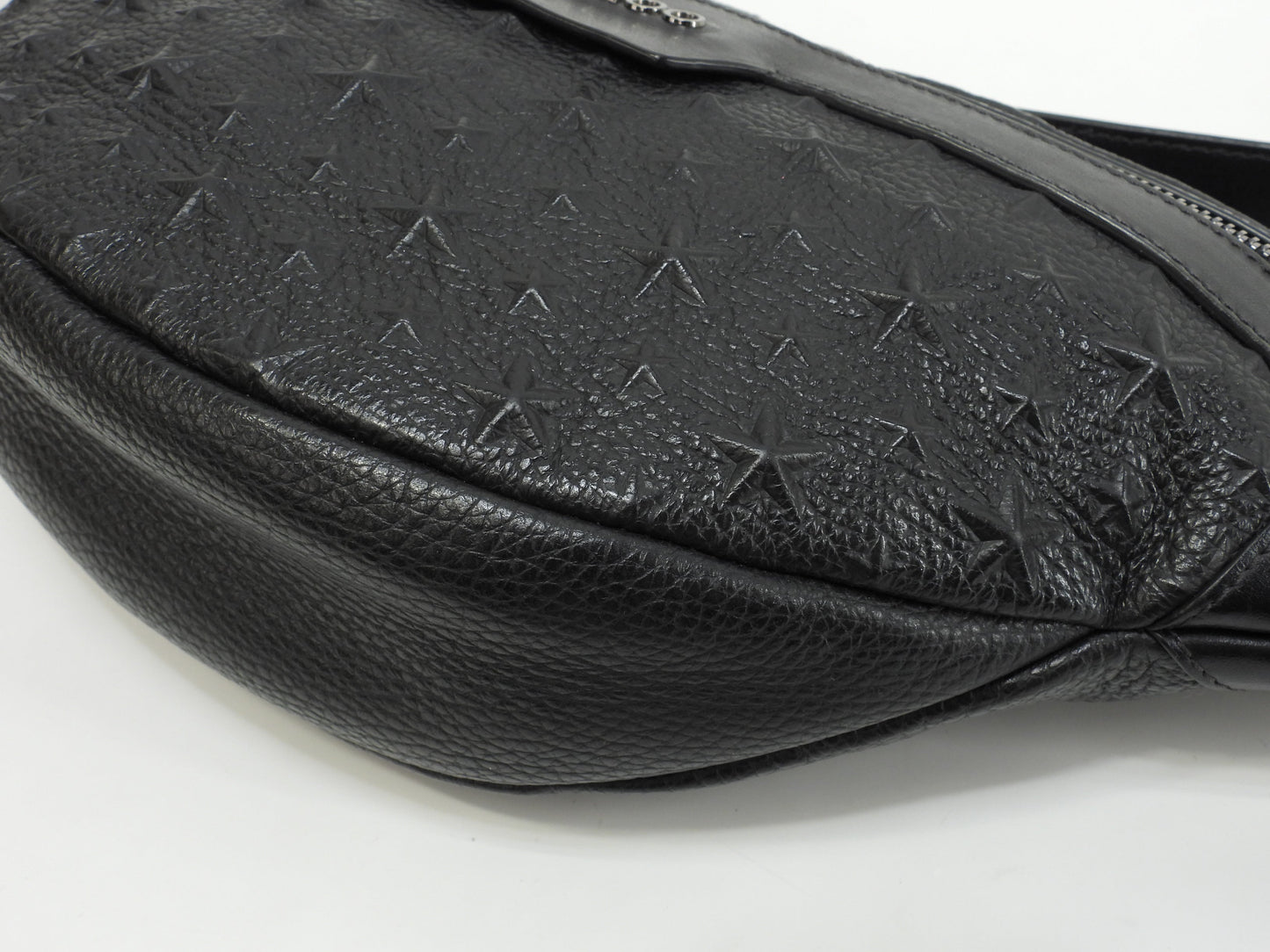 Jimmy Choo DERRY borsa a marsupio in pelle nera goffrata a stelle, ottime condizioni @THRGV9