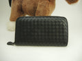 Bottega Veneta Portafoglio lungo Intrecciato Pelle nera Cerniera perimetrale@P00545060F