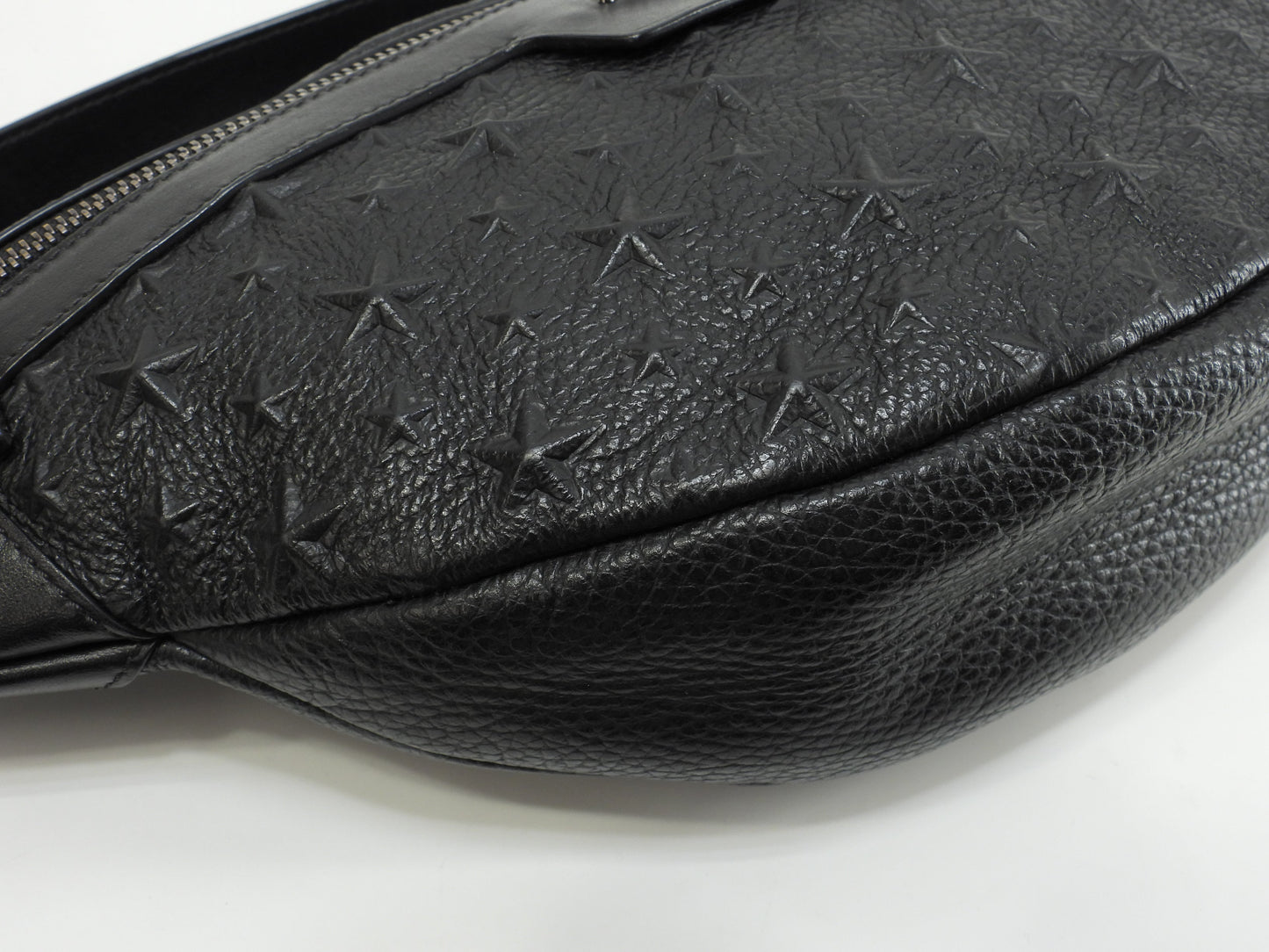 Jimmy Choo DERRY borsa a marsupio in pelle nera goffrata a stelle, ottime condizioni @THRGV9