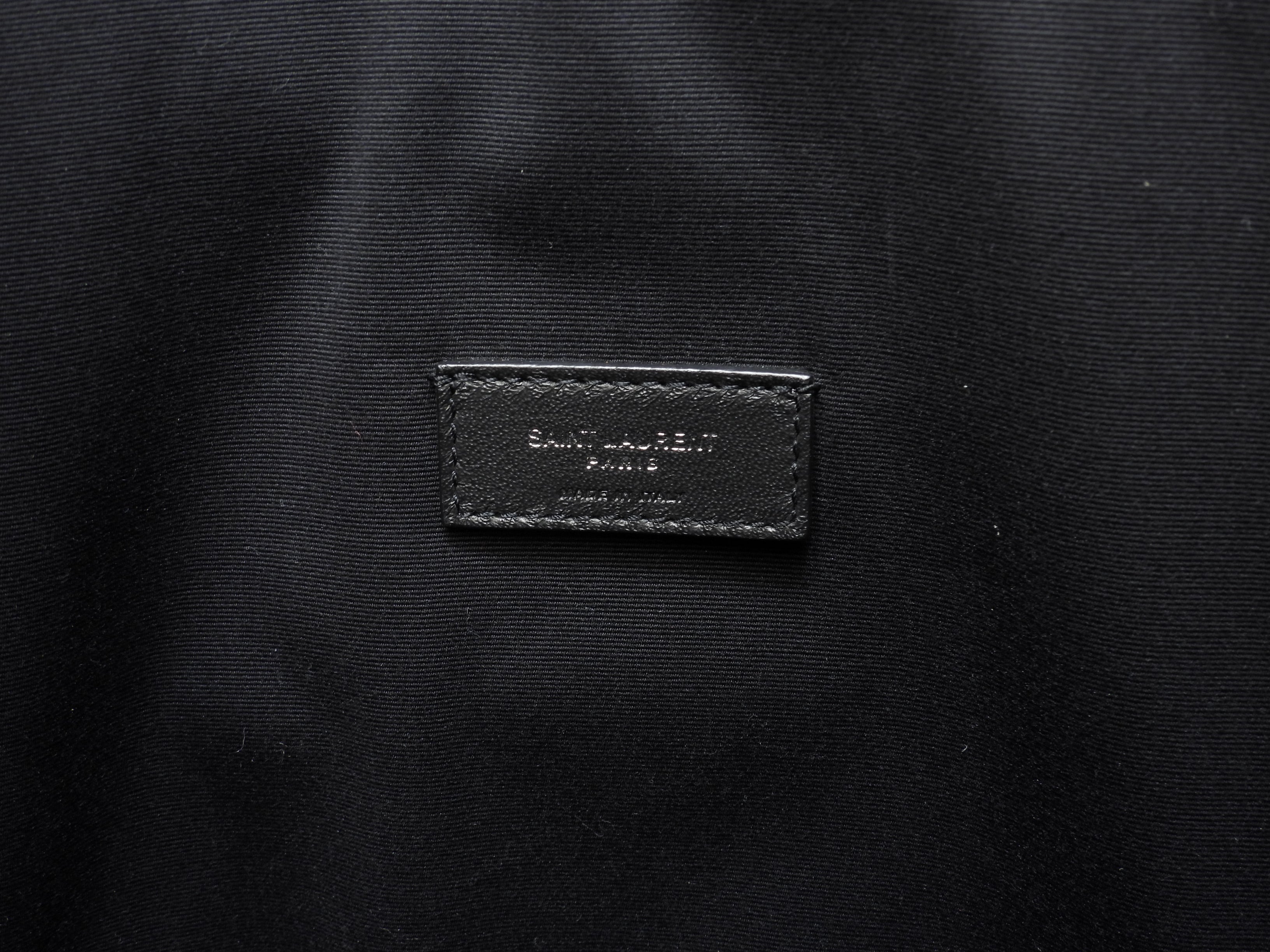 Saint Laurent Borsa Tote Teddy YSL Nera con Pochette Interna a Sacchetto Tracolla @ 2