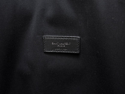 Saint Laurent Borsa Tote Teddy YSL Nera con Pochette Interna a Sacchetto Tracolla @ 2