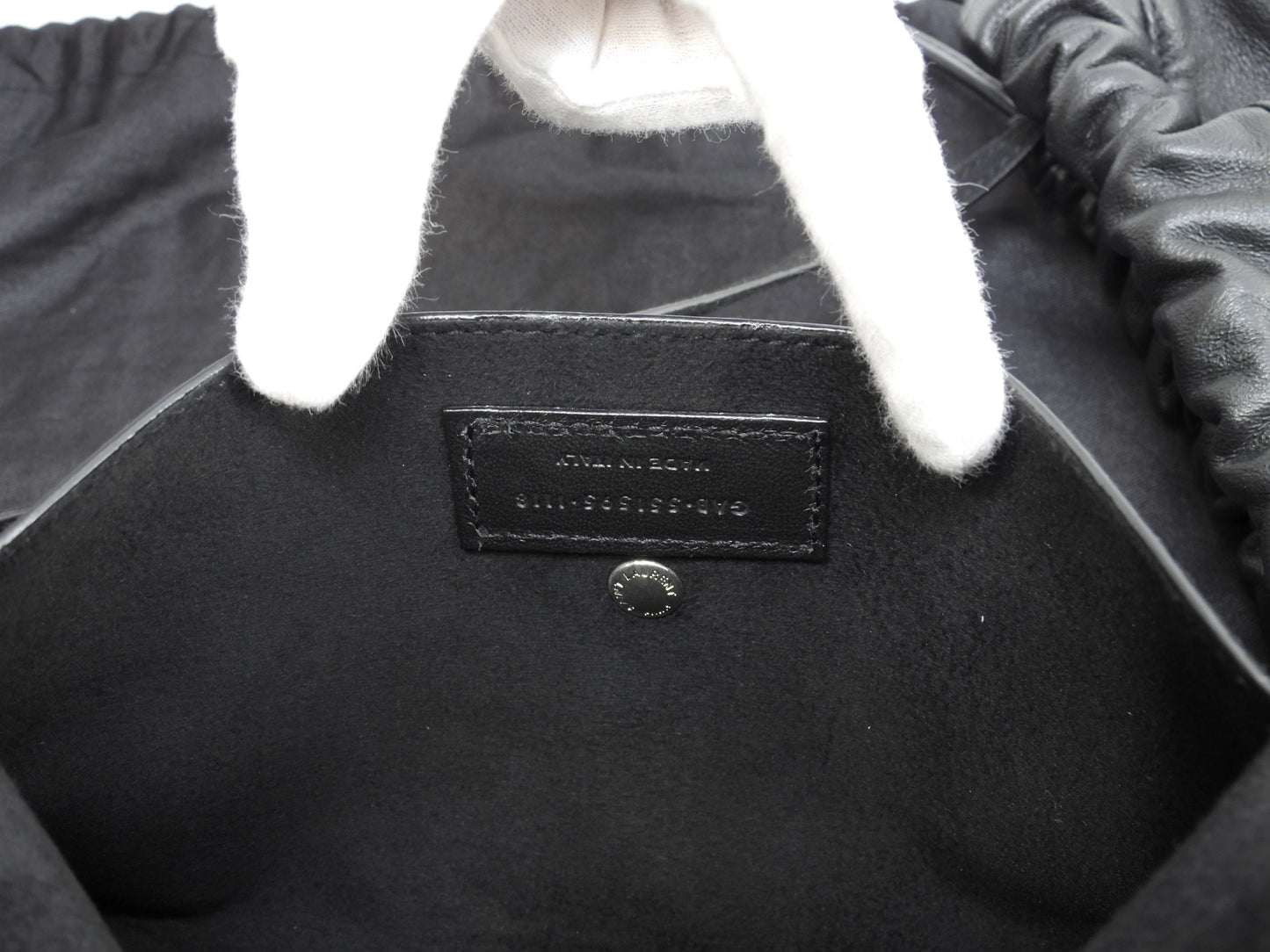 Saint Laurent Borsa Tote Teddy YSL Nera con Pochette Interna a Sacchetto Tracolla @ 2
