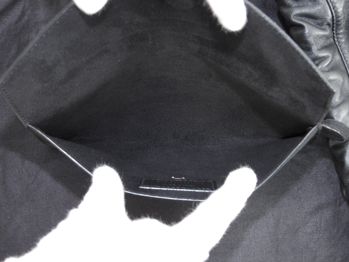 Saint Laurent Borsa Tote Teddy YSL Nera con Pochette Interna a Sacchetto Tracolla @ 2