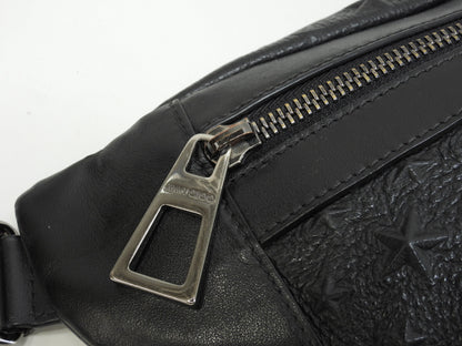 Jimmy Choo DERRY borsa a marsupio in pelle nera goffrata a stelle, ottime condizioni @THRGV9