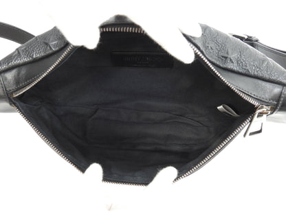Jimmy Choo DERRY borsa a marsupio in pelle nera goffrata a stelle, ottime condizioni @THRGV9