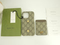 Gucci iPhone 13 Pro Custodia GG Old PVC/Grigio Cover cellulare Inutilizzato @ 7
