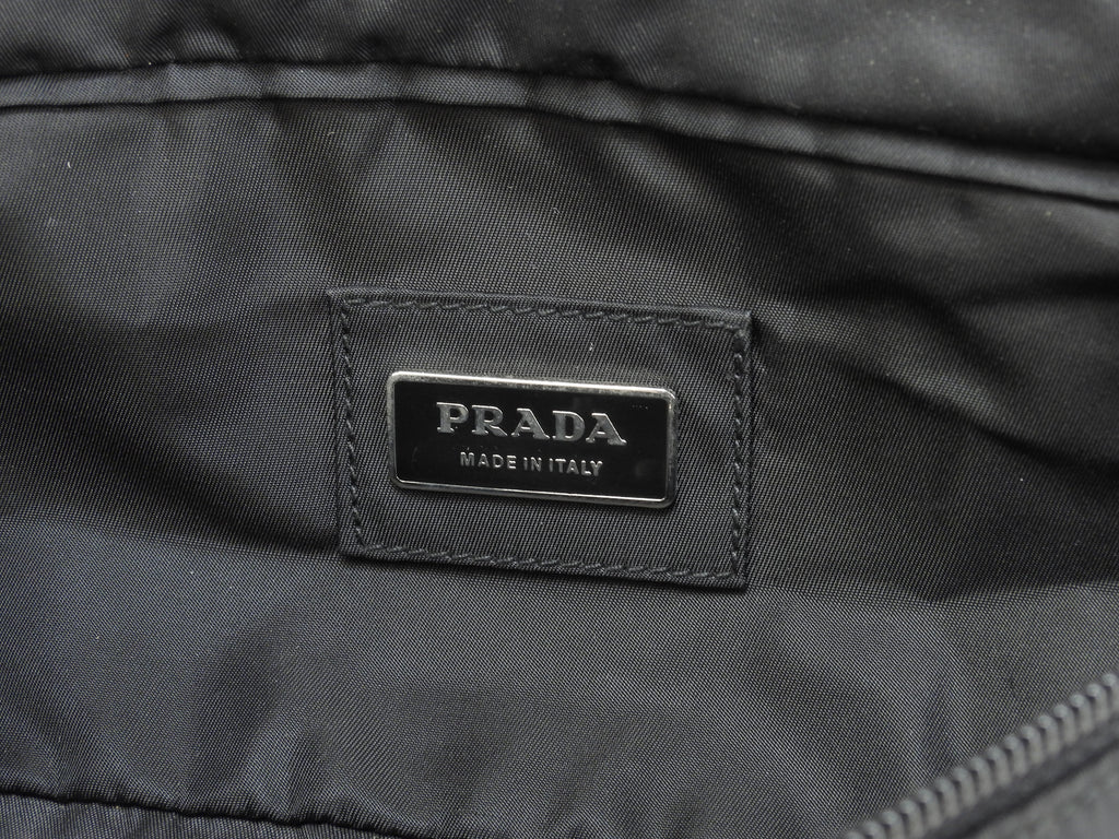 Prada borsa a tracolla Tessuto nera, tracolla/marsupio in ottime condizioni @84 3