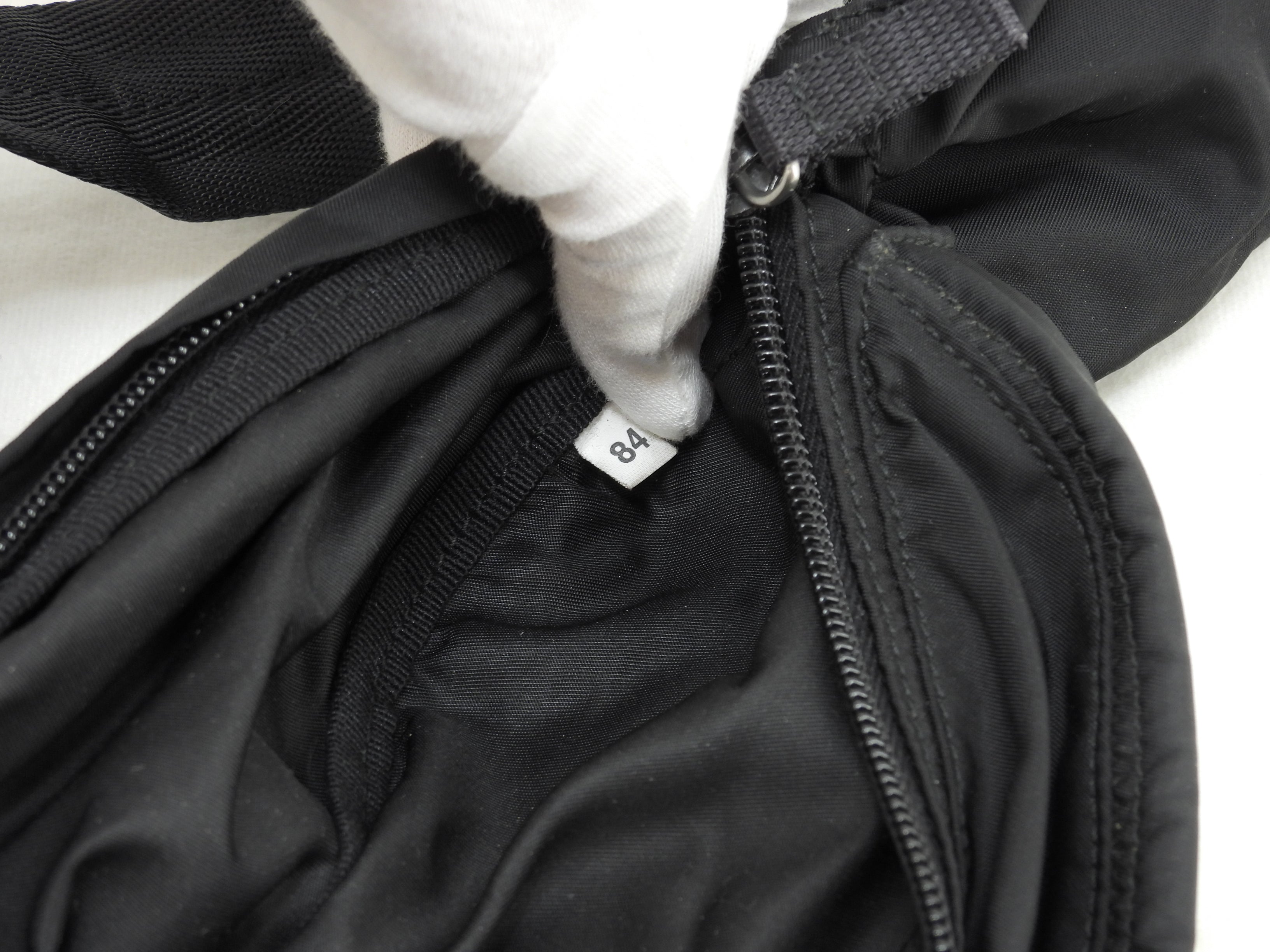 Prada borsa a tracolla Tessuto nera, tracolla/marsupio in ottime condizioni @84 3