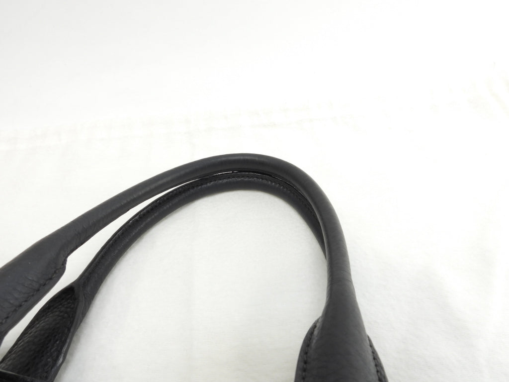 Prada borsa a mano con tracolla, pelle Taurillon nera, borsa tote interna, ottime condizioni @165