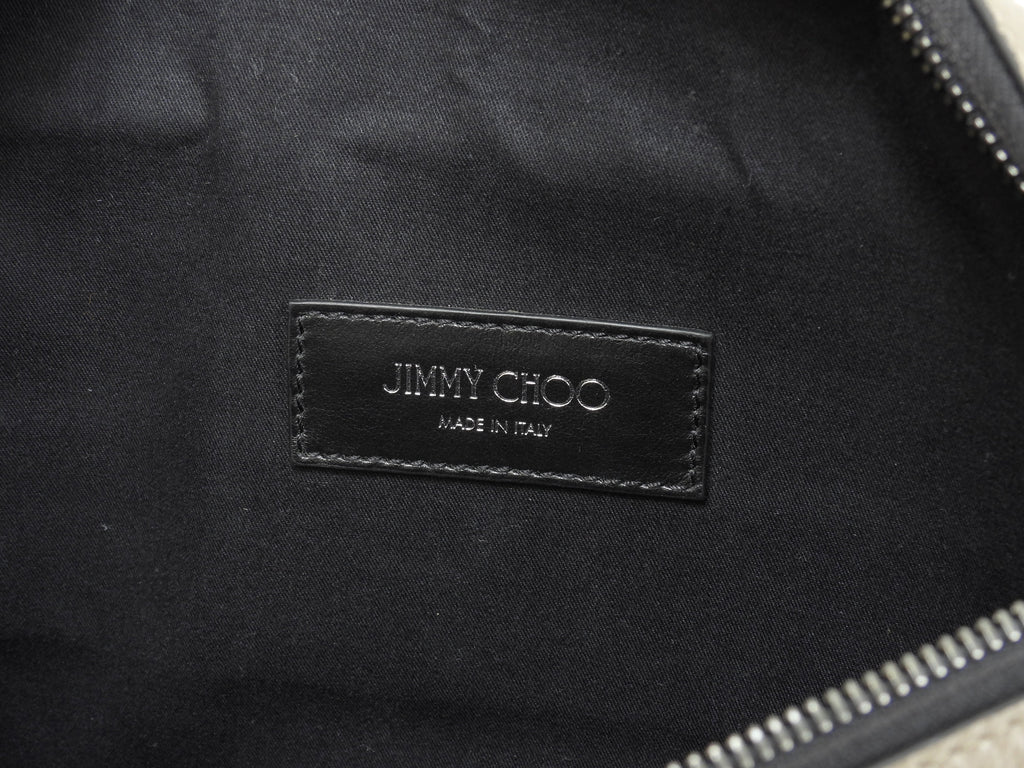 Jimmy Choo Oscar, borse a tracolla, borse a tracolla, borse a tracolla, borse a tracolla, borse a tracolla, in pelle grigio/nero con borchie a stella, in ottime condizioni @FQLTV4