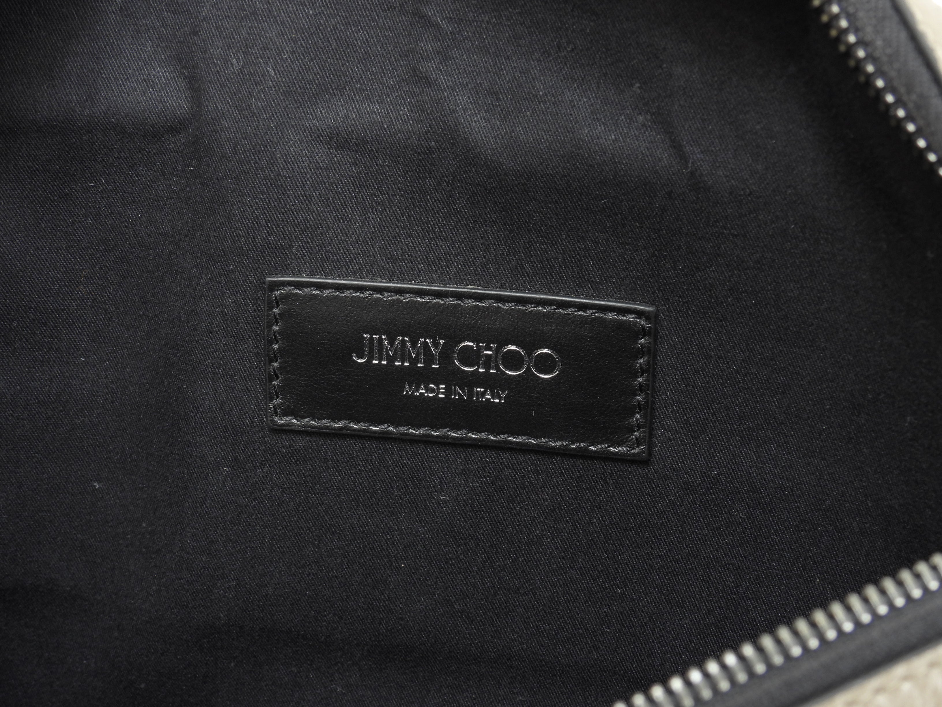 Jimmy Choo Oscar, borse a tracolla, borse a tracolla, borse a tracolla, borse a tracolla, borse a tracolla, in pelle grigio/nero con borchie a stella, in ottime condizioni @FQLTV4