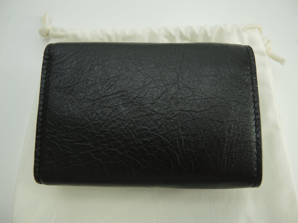 Balenciaga Mini Portafoglio Classico in Pelle Nera, Compatto, Nuovo di zecca @ 1