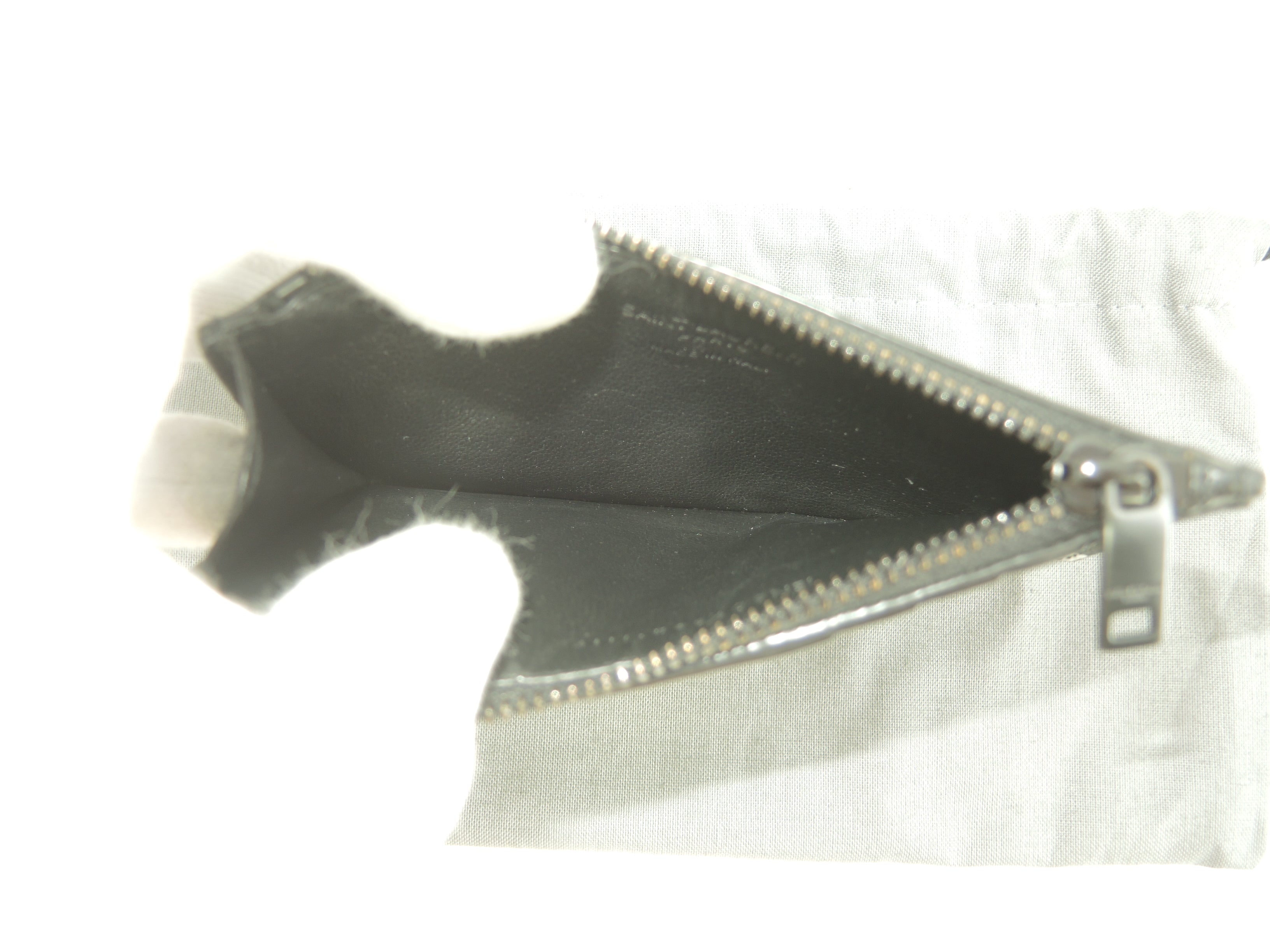サンローランパリ Portamonete con scomparti per carte pelle bianco e nero in ottime condizioni@IEN609362-1119