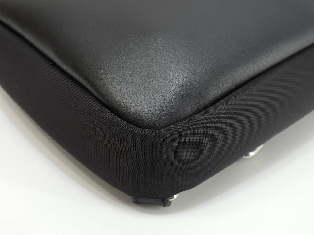 Fendi marsupio mostro in nylon e pelle nero, hardware color argento, ottime condizioni @ 64