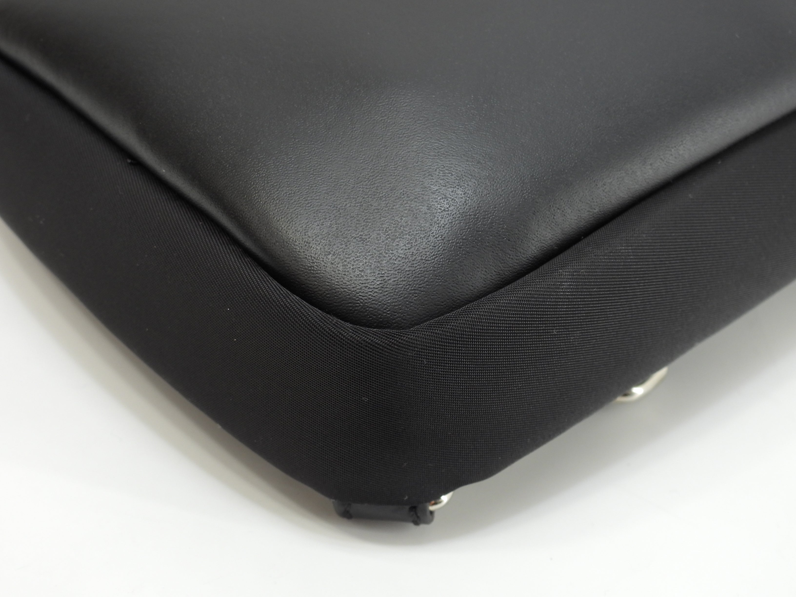 Fendi marsupio mostro in nylon e pelle nero, hardware color argento, ottime condizioni @ 64