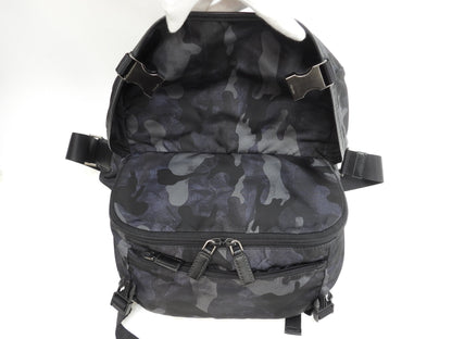 Prada Borsa a tracolla mimetica Tessuto nero/grigio/blu navy Borsa a tracolla/marsupio in condizioni eccellenti @58/C164