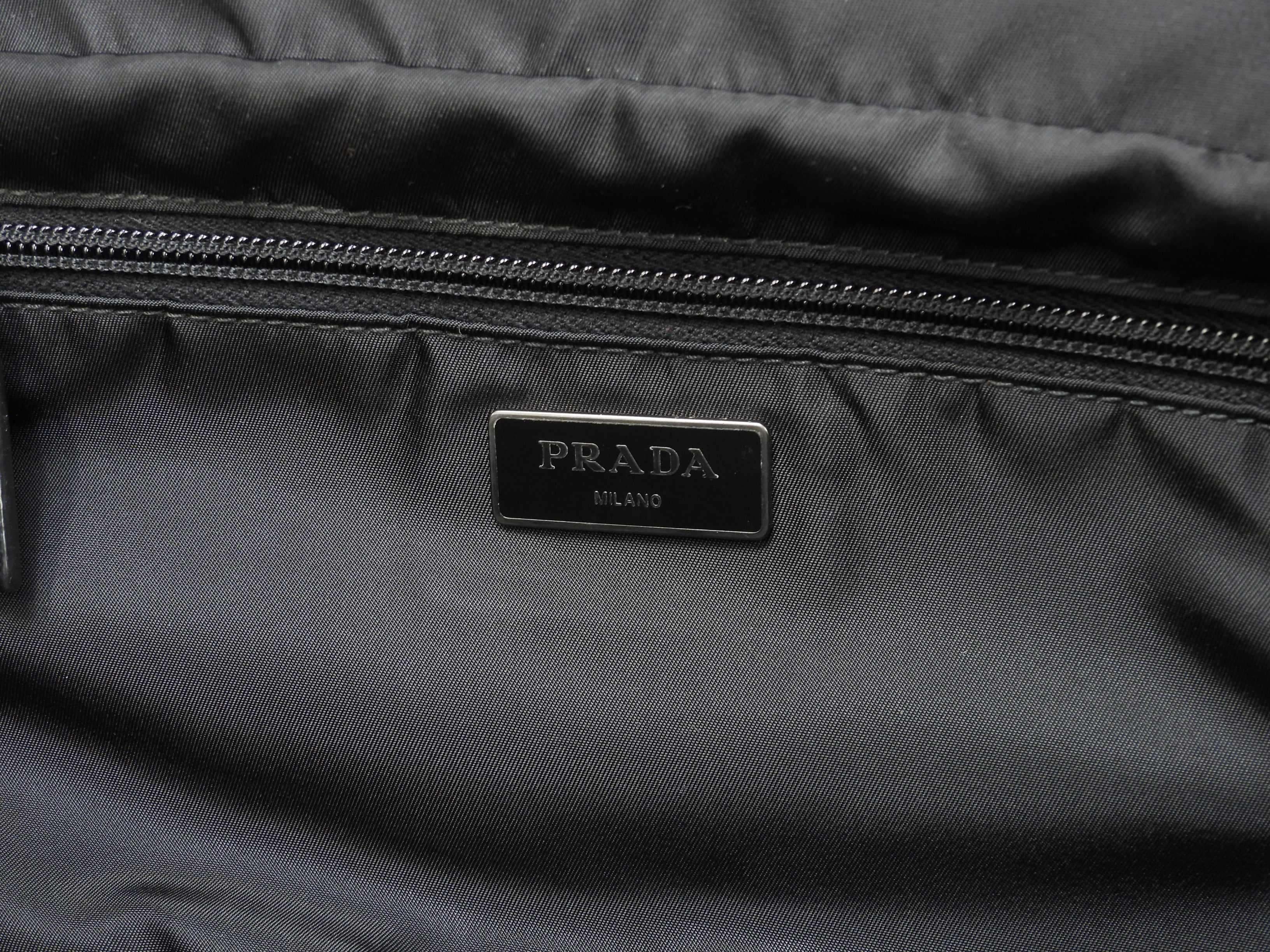 Prada Borsa a tracolla mimetica Tessuto nero/grigio/blu navy Borsa a tracolla/marsupio in condizioni eccellenti @58/C164