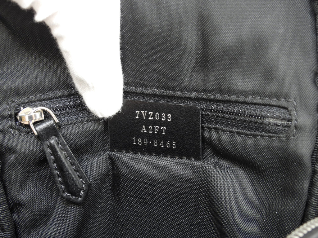 Fendi marsupio mostro in nylon e pelle nero, hardware color argento, ottime condizioni @ 64