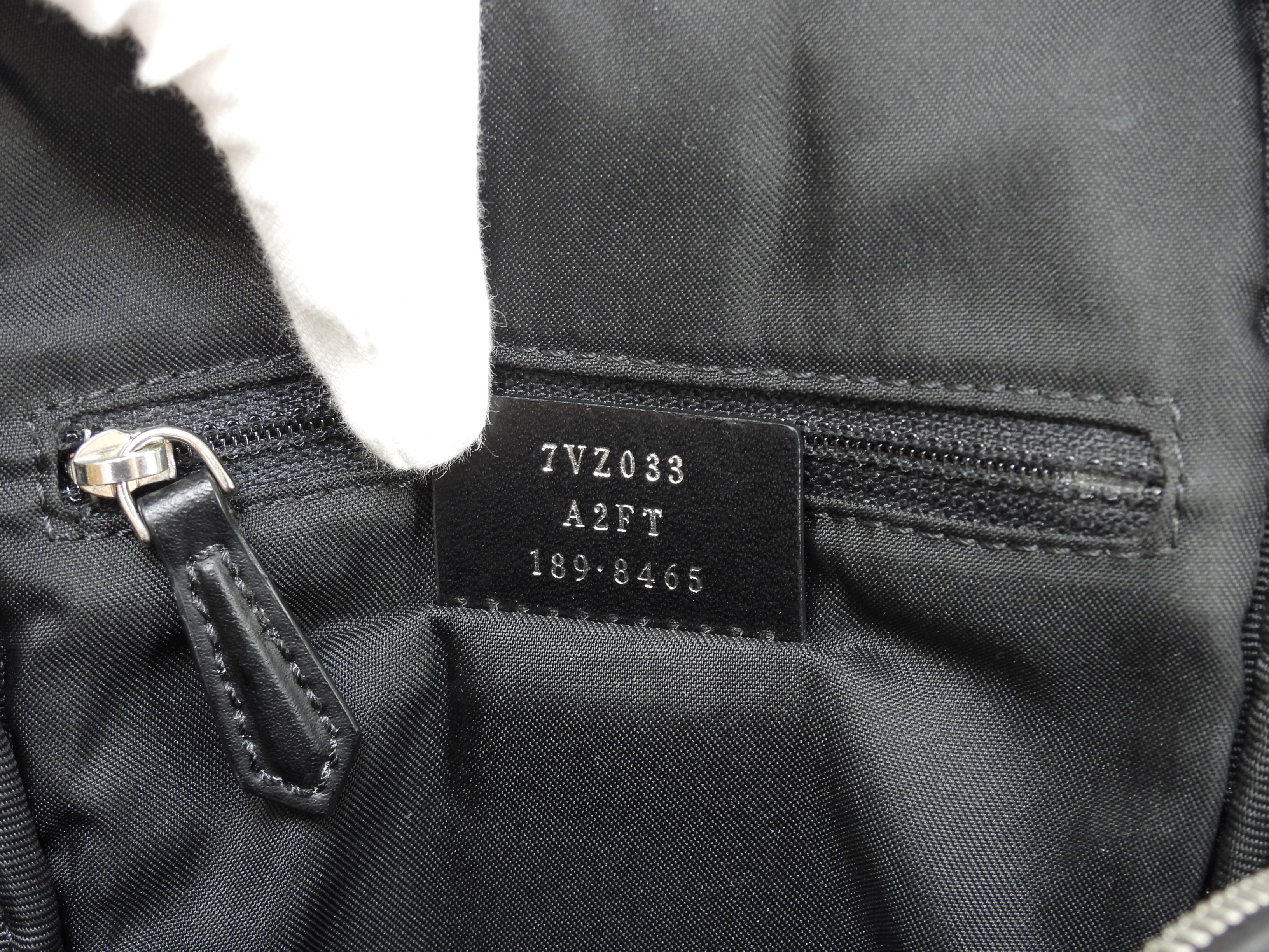 Fendi marsupio mostro in nylon e pelle nero, hardware color argento, ottime condizioni @ 64