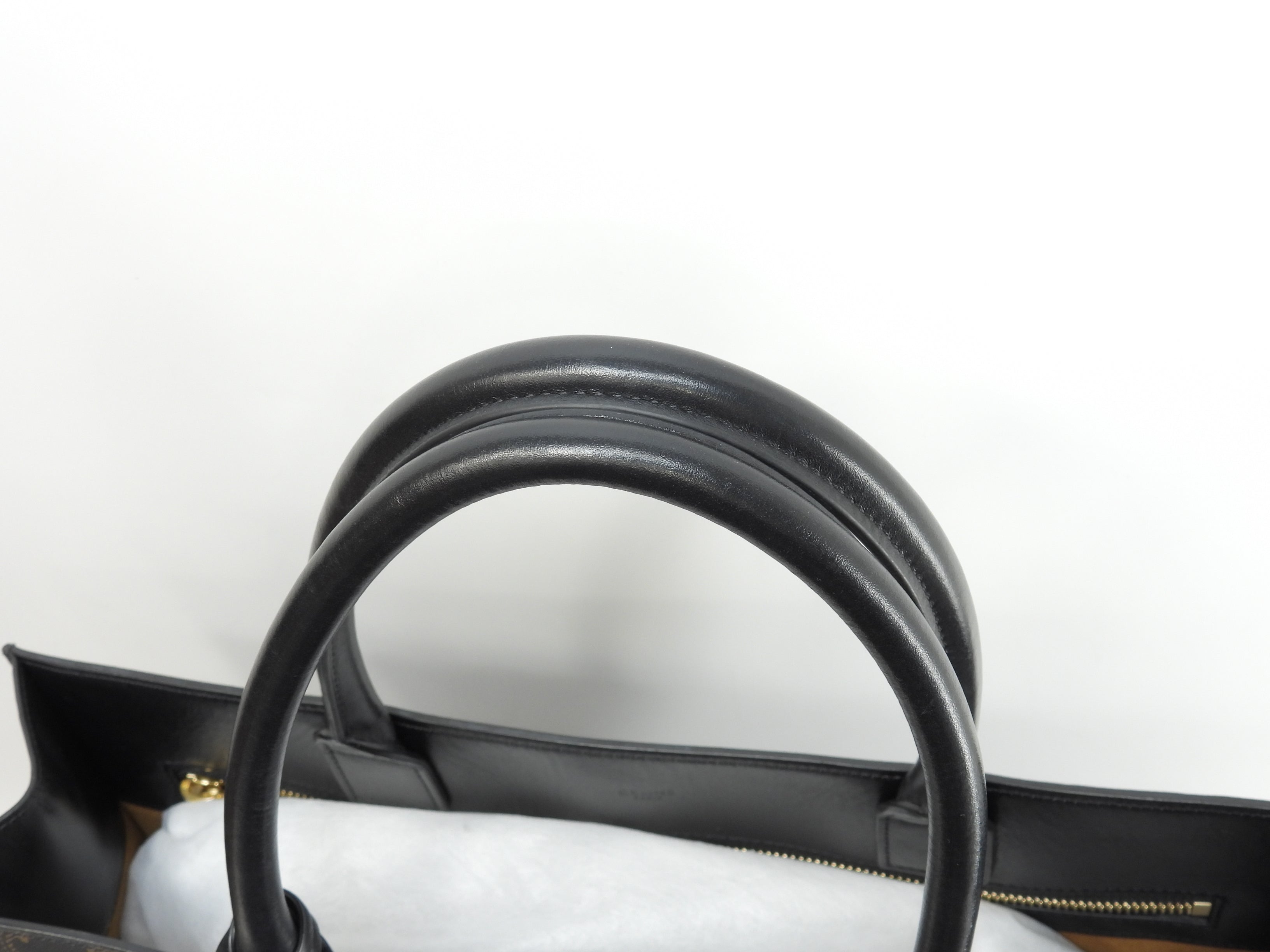 セリーヌ バーティカルカバラージ トリオンフ 黒黒 トートバッグ 美品@F-SL-3129