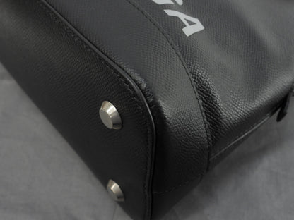 Balenciaga Borsa a mano S in pelle nera con logo grigio e tracolla staccabile, pochette, ottime condizioni @ 49