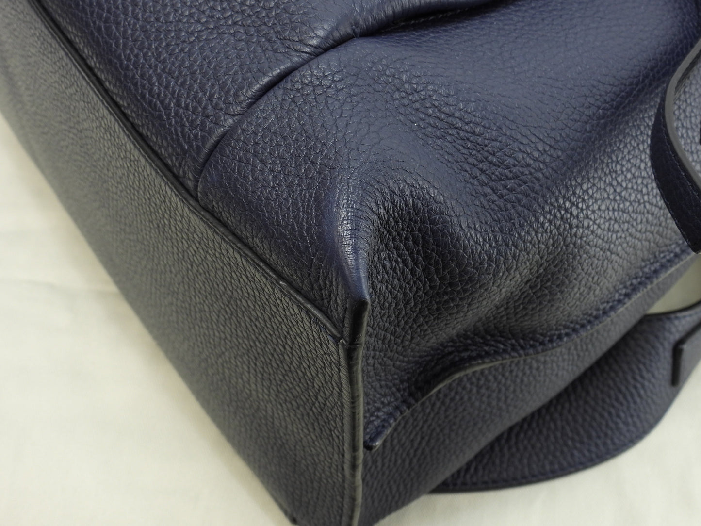 Loewe zaino T-backpack in pelle blu marino, uomo, in condizioni eccellenti @061705