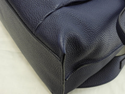 Loewe zaino T-backpack in pelle blu marino, uomo, in condizioni eccellenti @061705