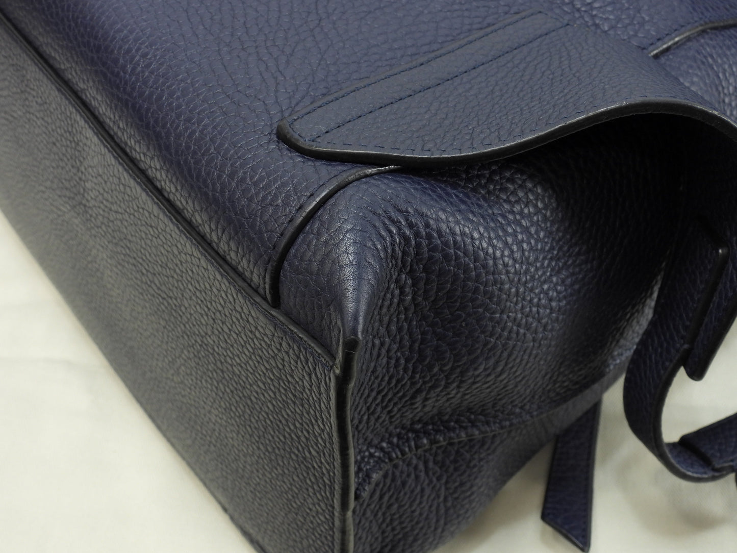 Loewe zaino T-backpack in pelle blu marino, uomo, in condizioni eccellenti @061705