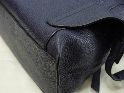 Loewe zaino T-backpack in pelle blu marino, uomo, in condizioni eccellenti @061705