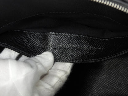 Balenciaga Borsa a mano S in pelle nera con logo grigio e tracolla staccabile, pochette, ottime condizioni @ 49