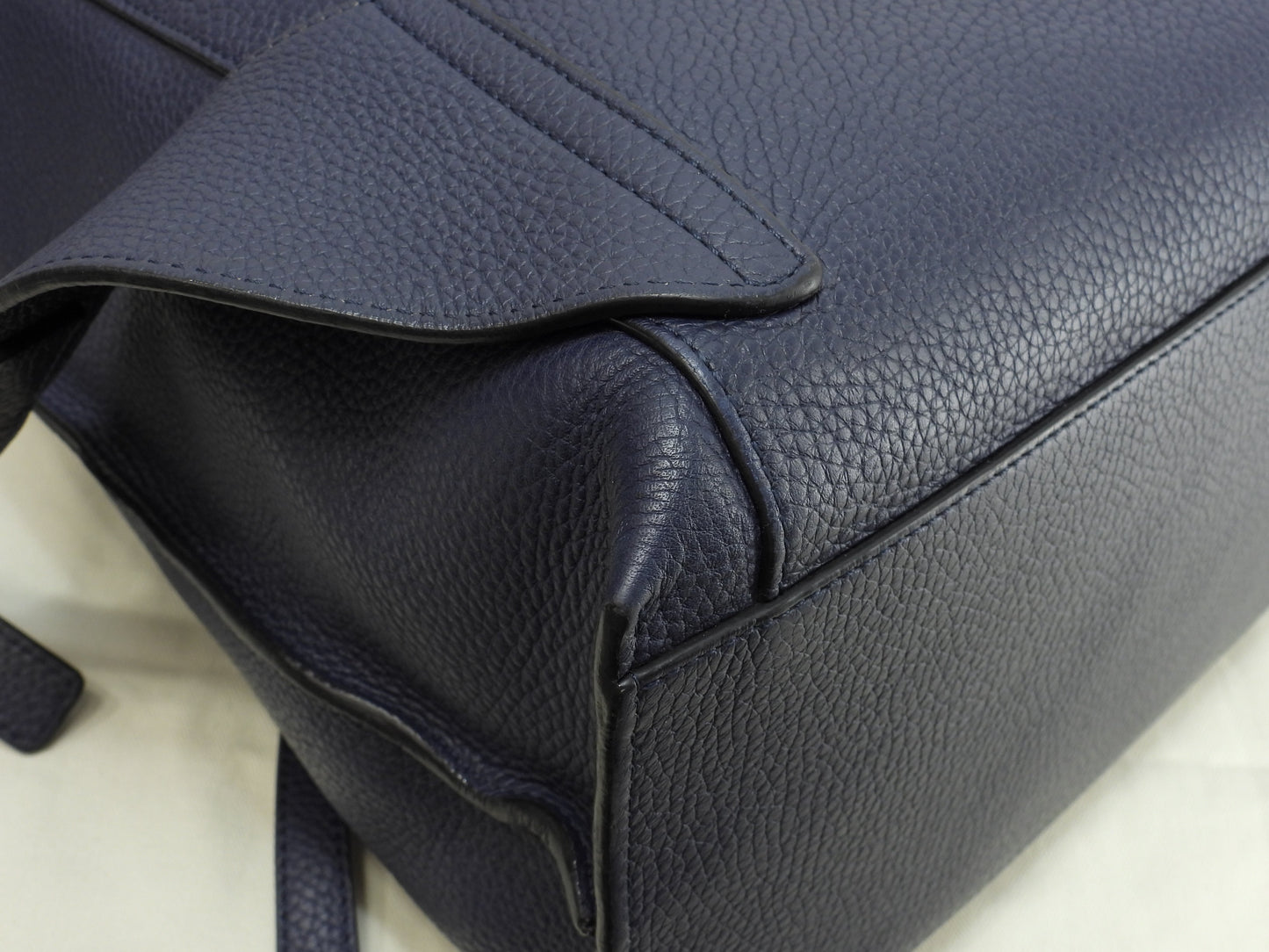 Loewe zaino T-backpack in pelle blu marino, uomo, in condizioni eccellenti @061705