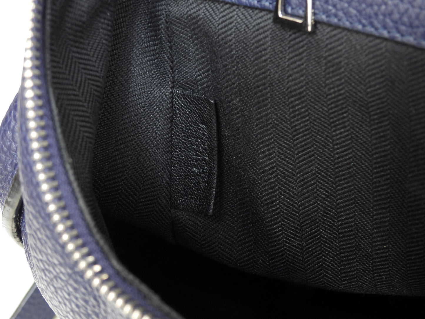 Loewe zaino T-backpack in pelle blu marino, uomo, in condizioni eccellenti @061705