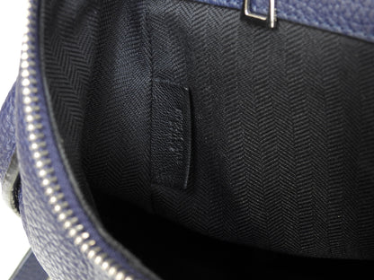 Loewe zaino T-backpack in pelle blu marino, uomo, in condizioni eccellenti @061705