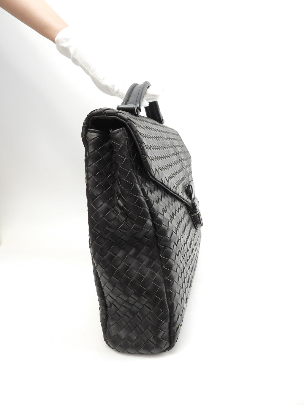 Bottega Veneta ventiquattrore in pelle Intrecciato nera porta documenti @ 240