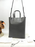 Celine Cabas Small Vertical Borsa a mano in pelle grigio scuro con pochette a tracolla @S-CU-4187