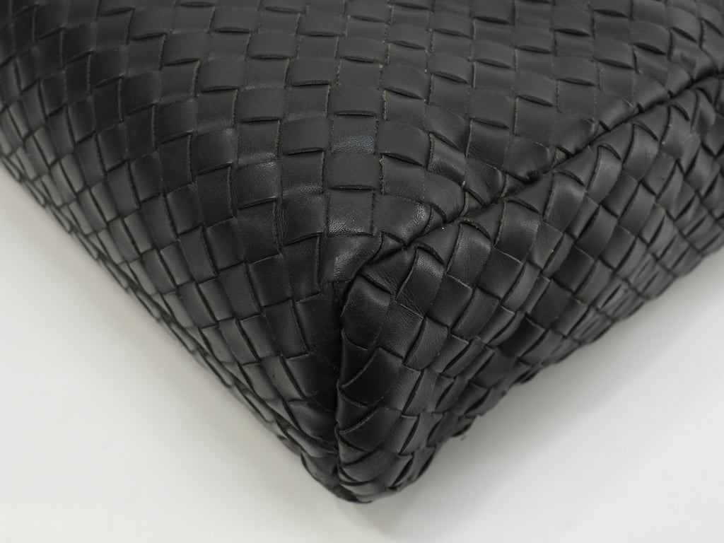 Bottega Veneta ventiquattrore in pelle Intrecciato nera porta documenti @ 240