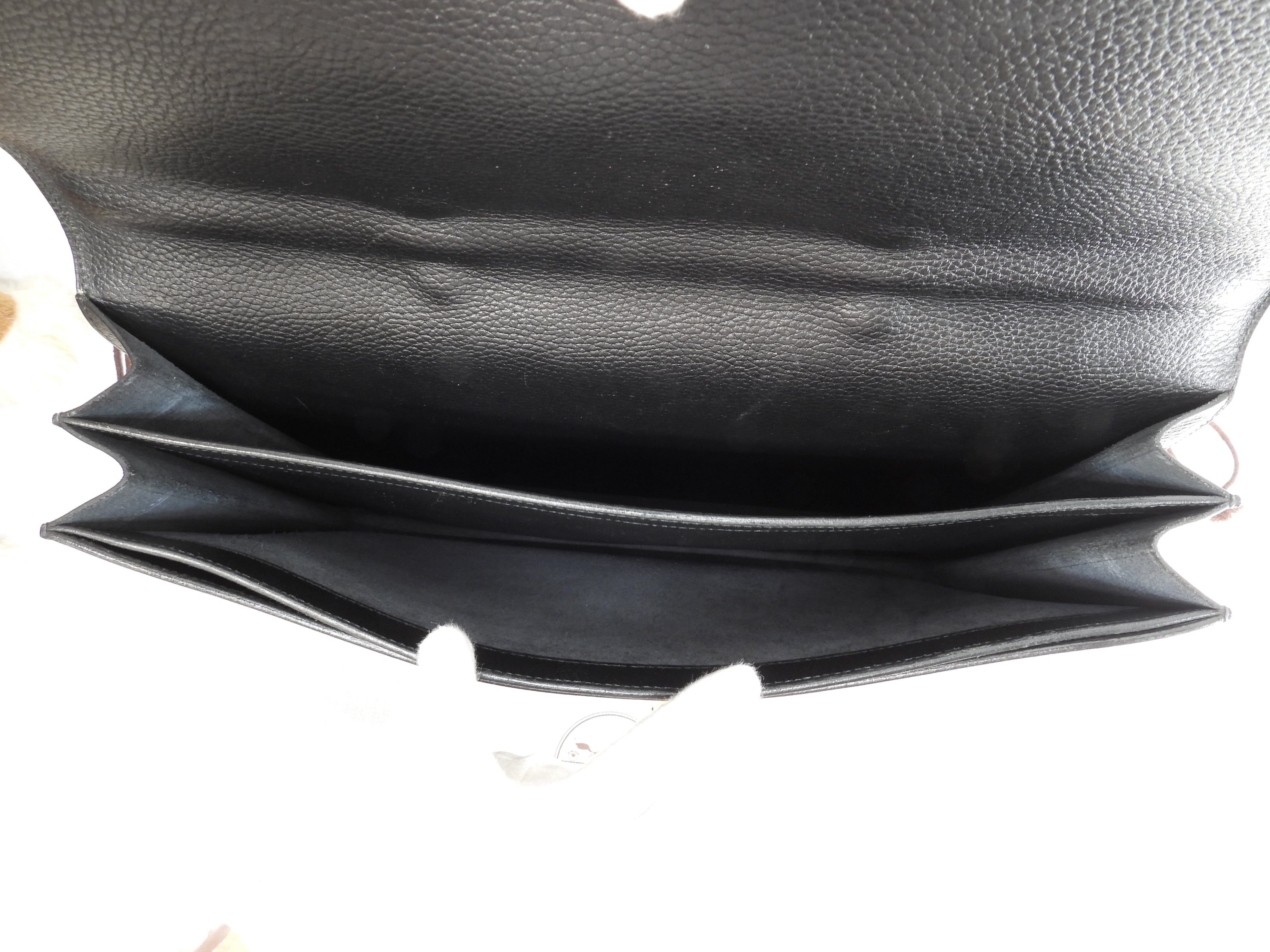 Hermès Sac à Dépêches 41 in pelle Ardennes nera, valigetta da uomo, ventiquattrore @〇Y