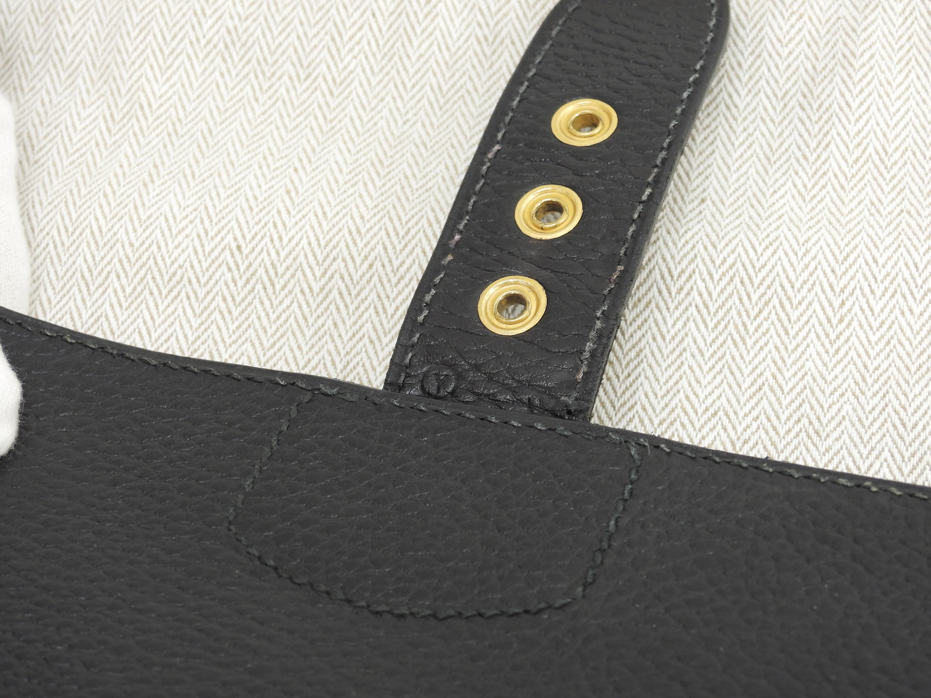 Hermès Sac à Dépêches 41 in pelle Ardennes nera, valigetta da uomo, ventiquattrore @〇Y