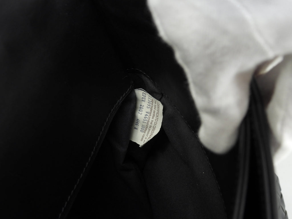 Bottega Veneta ventiquattrore in pelle Intrecciato nera porta documenti @ 240
