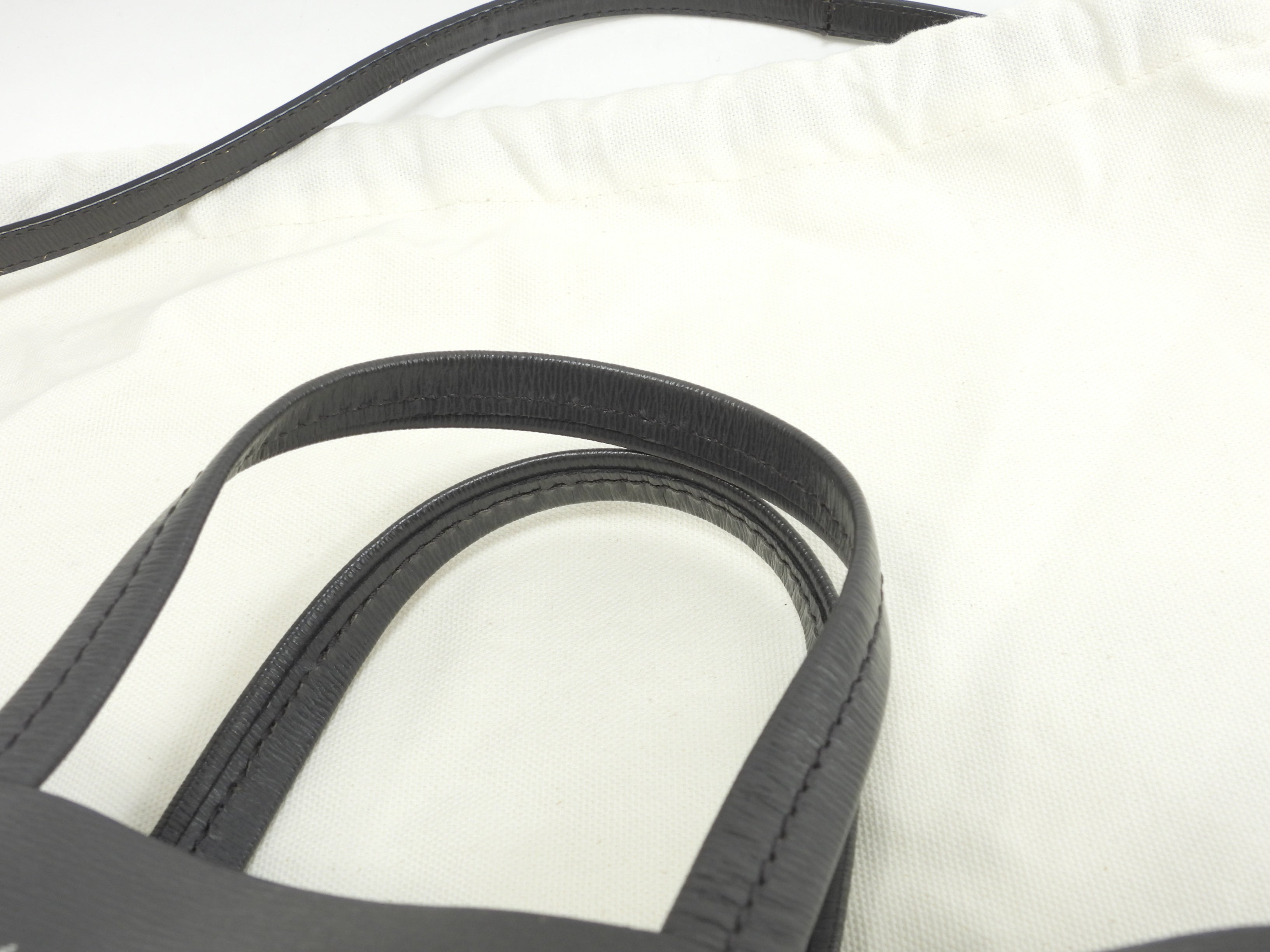 Celine Cabas Small Vertical Borsa a mano in pelle grigio scuro con pochette a tracolla @S-CU-4187