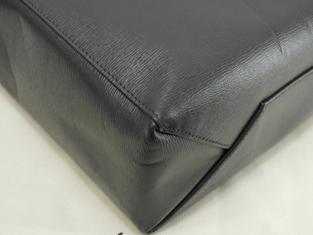 Celine Cabas Small Vertical Borsa a mano in pelle grigio scuro con pochette a tracolla @S-CU-4187