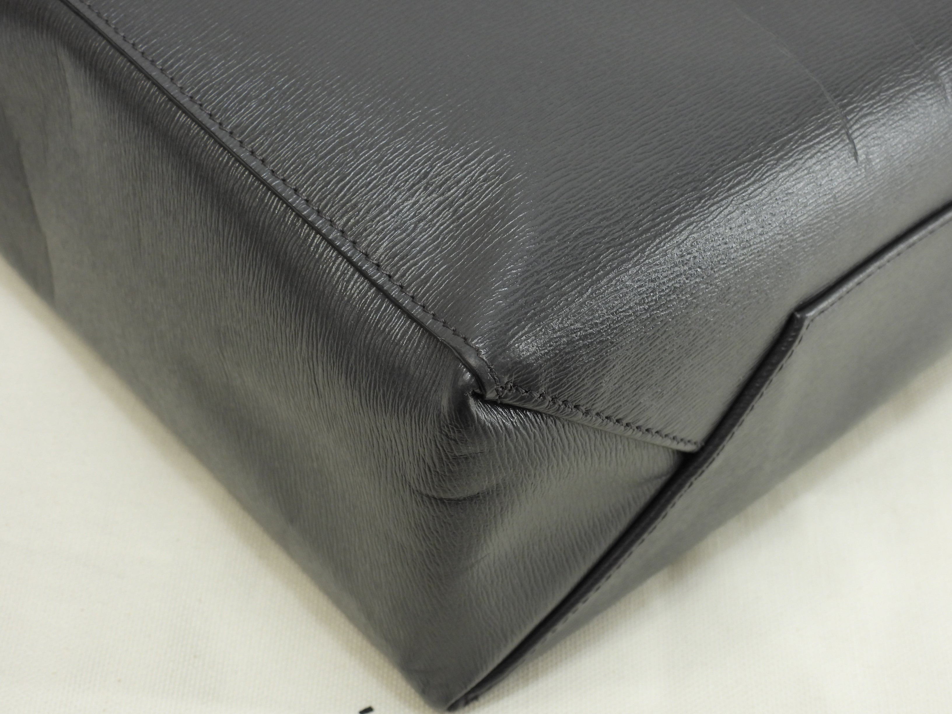 Celine Cabas Small Vertical Borsa a mano in pelle grigio scuro con pochette a tracolla @S-CU-4187
