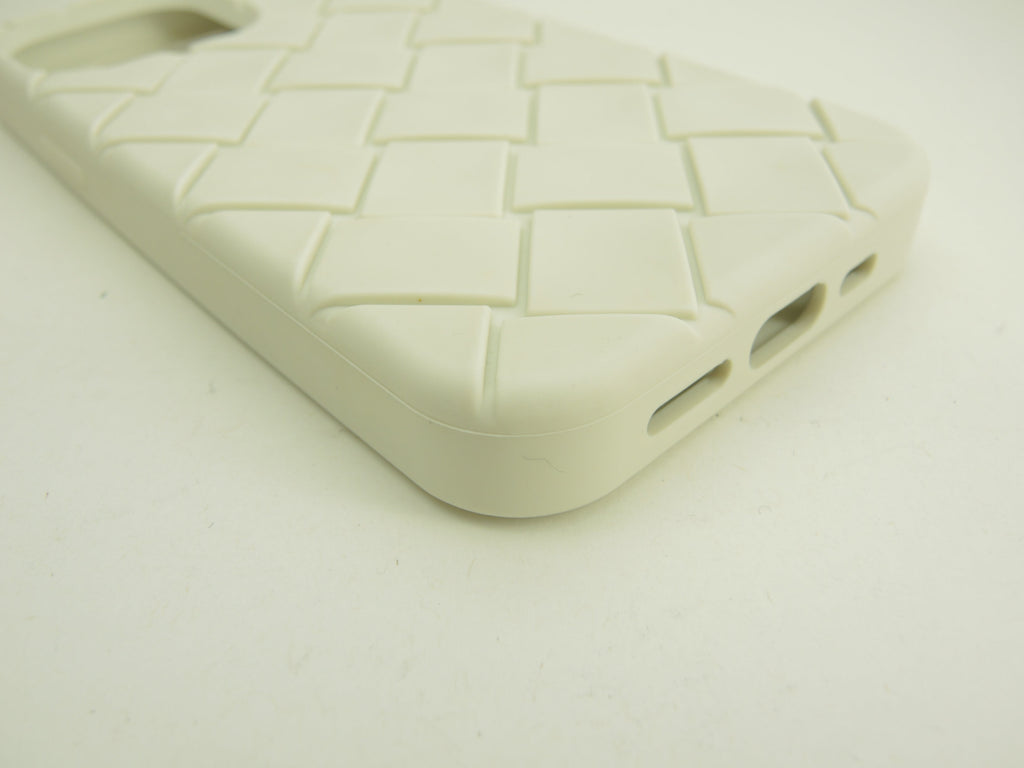 ボッテガヴェネタ iphone13Proケース 中イントレチャート シリコン白 カバー 極美品@ 25