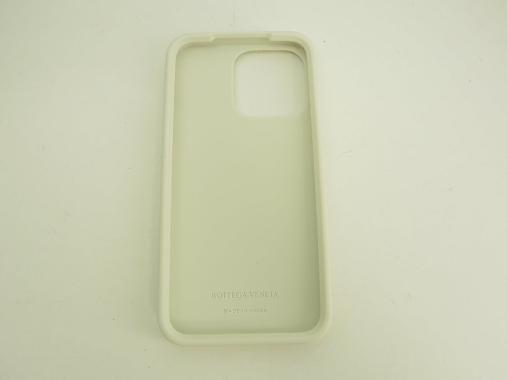 ボッテガヴェネタ iphone13Proケース 中イントレチャート シリコン白 カバー 極美品@ 25