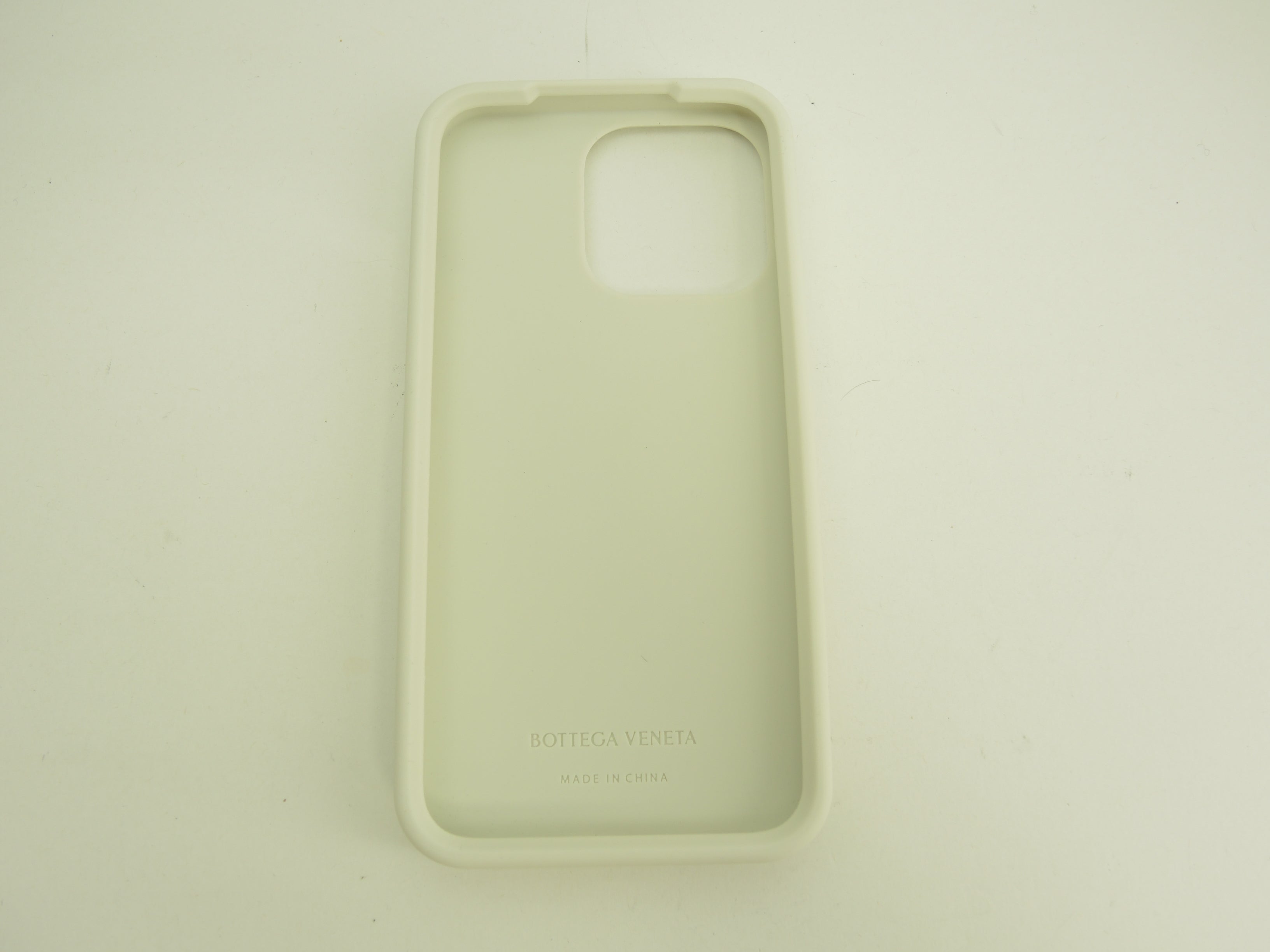 ボッテガヴェネタ iphone13Proケース 中イントレチャート シリコン白 カバー 極美品@ 25