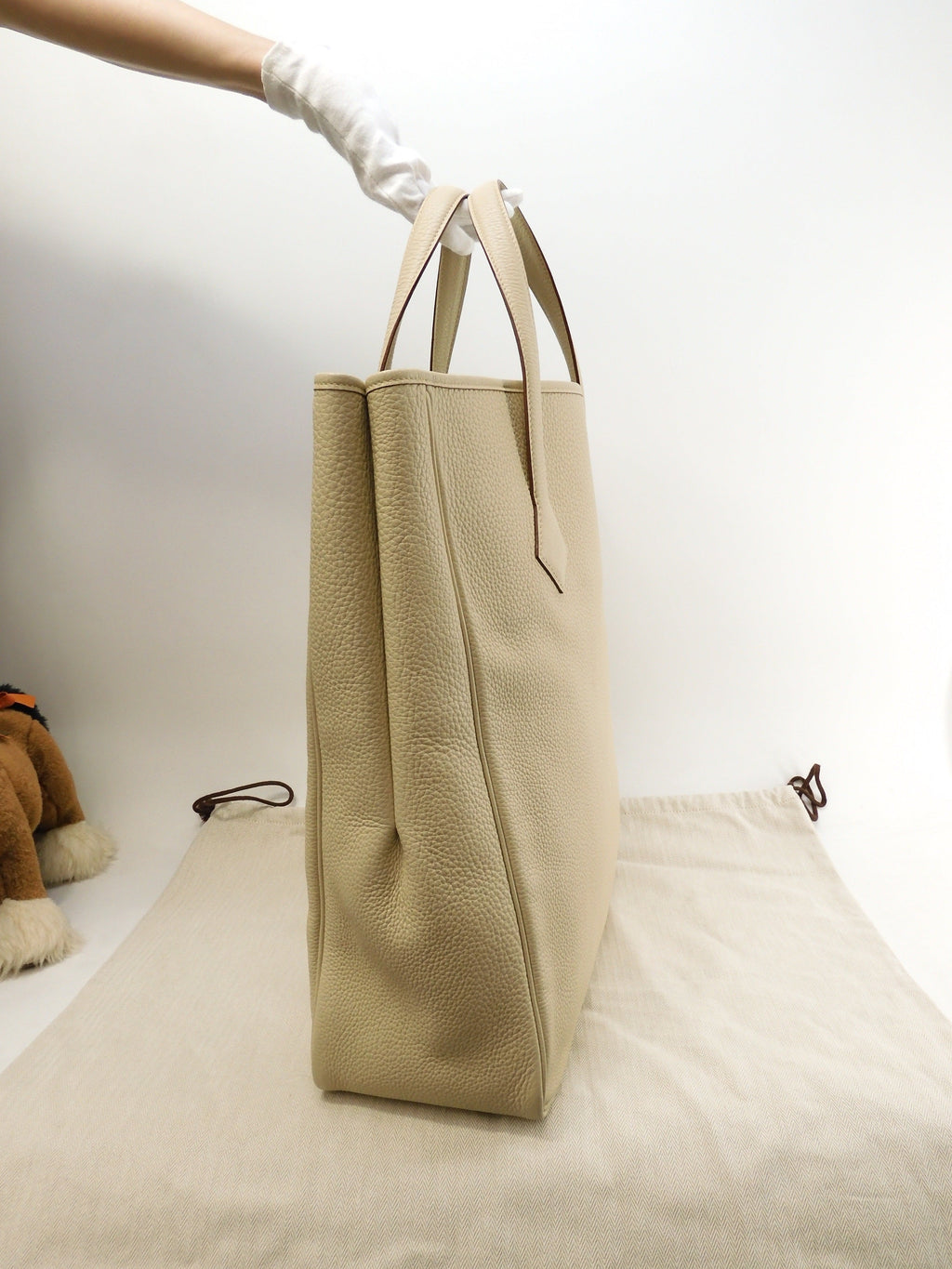 Hermès Victoria Cabas 35 Togo Parchemin Borsa tote da uomo Nuova di zecca@□K 8